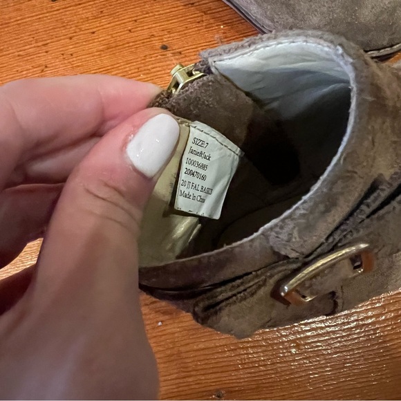 Janie and Jack | Suede Bow Bootie, Praline Brown - Picture 3 of 8